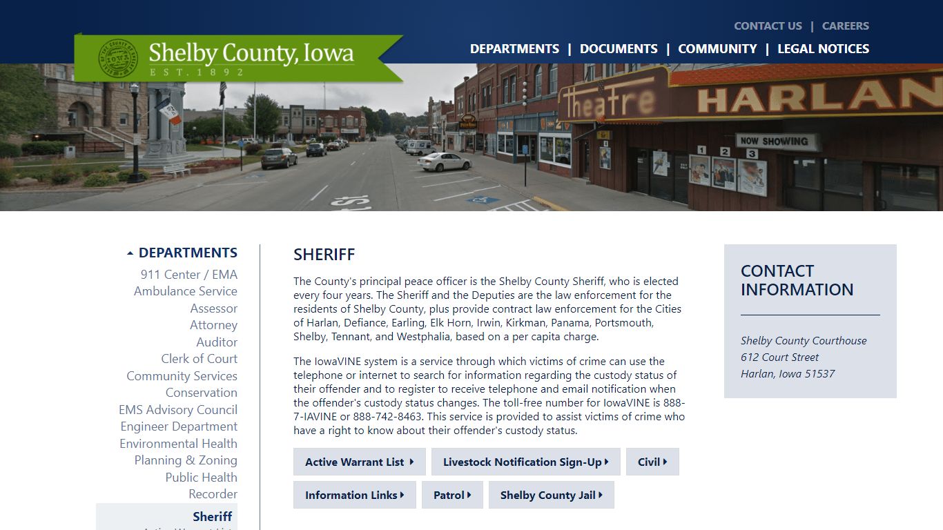 Sheriff - Departments - Shelby County, Iowa