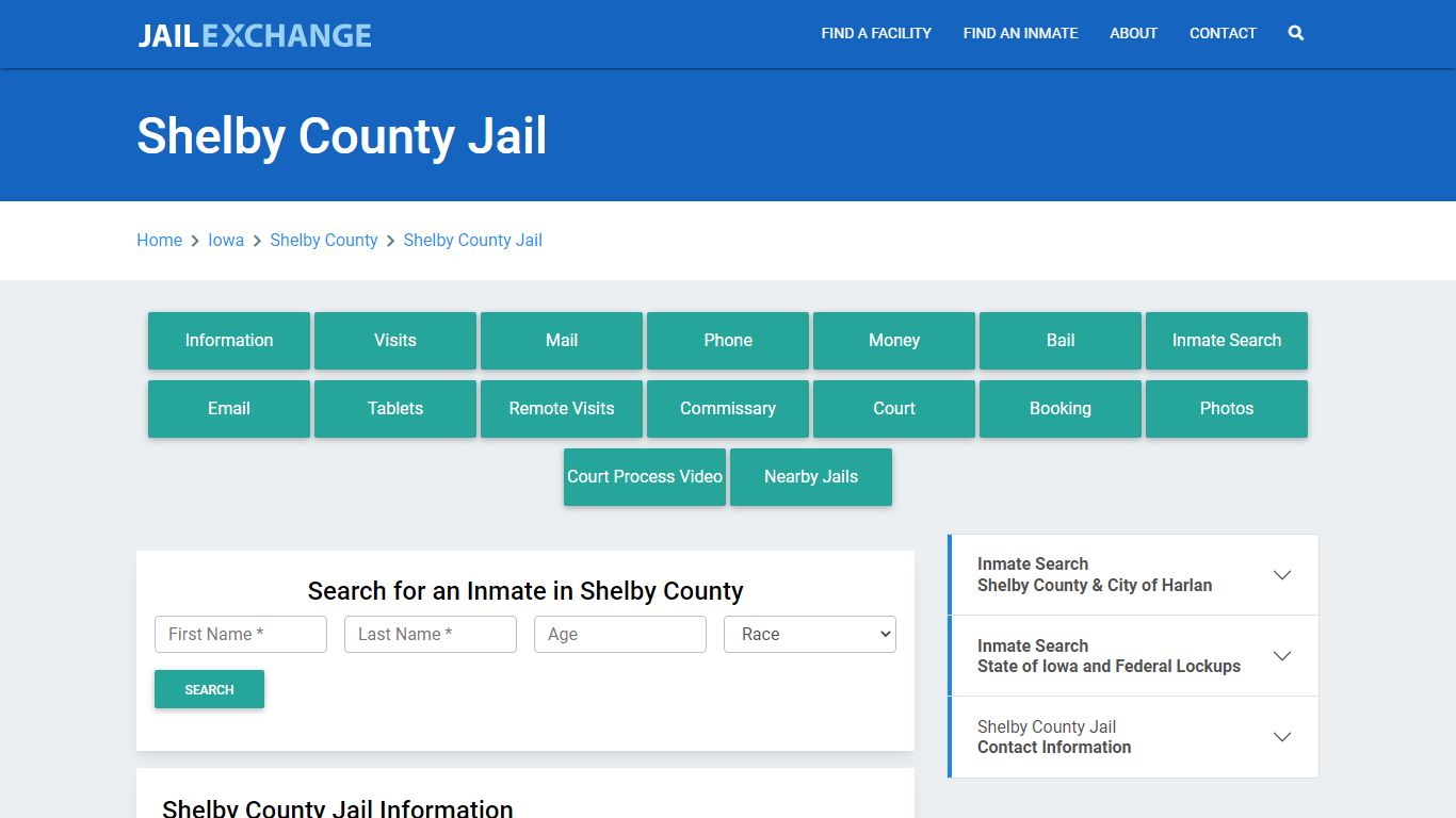 Shelby County Jail Roster Lookup, IA, Inmate Search